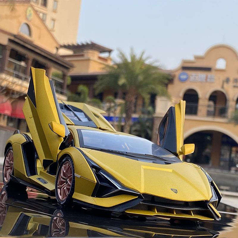 Large Size 1:18 Sina Sports Car Alloy Car Model Diecasts & Toy Vehicles Simulation Metal Car Model Sound And Light Kids Toy Gift