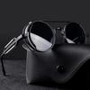 Vintage Steampunk Red Sunglasses Men Round Punk Alloy Metal Retro Sun Glasses Small Lens Women 2023 Goggles Gothic Style Shades