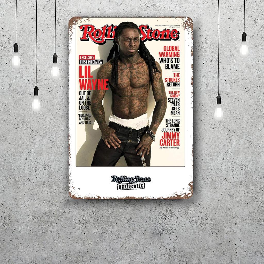 Lil Wayne Vintage Metal Tin Signs Posters Decor Retro Metal Plaque Wall Art Decor for Garage Bar