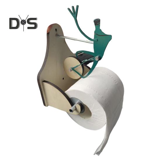 

Держатель для туалетной бумаги с забавным дизайном в виде лягушки, простая в установке настенная деревянная подставка для рулонов бумаги, декор для ванной комнаты