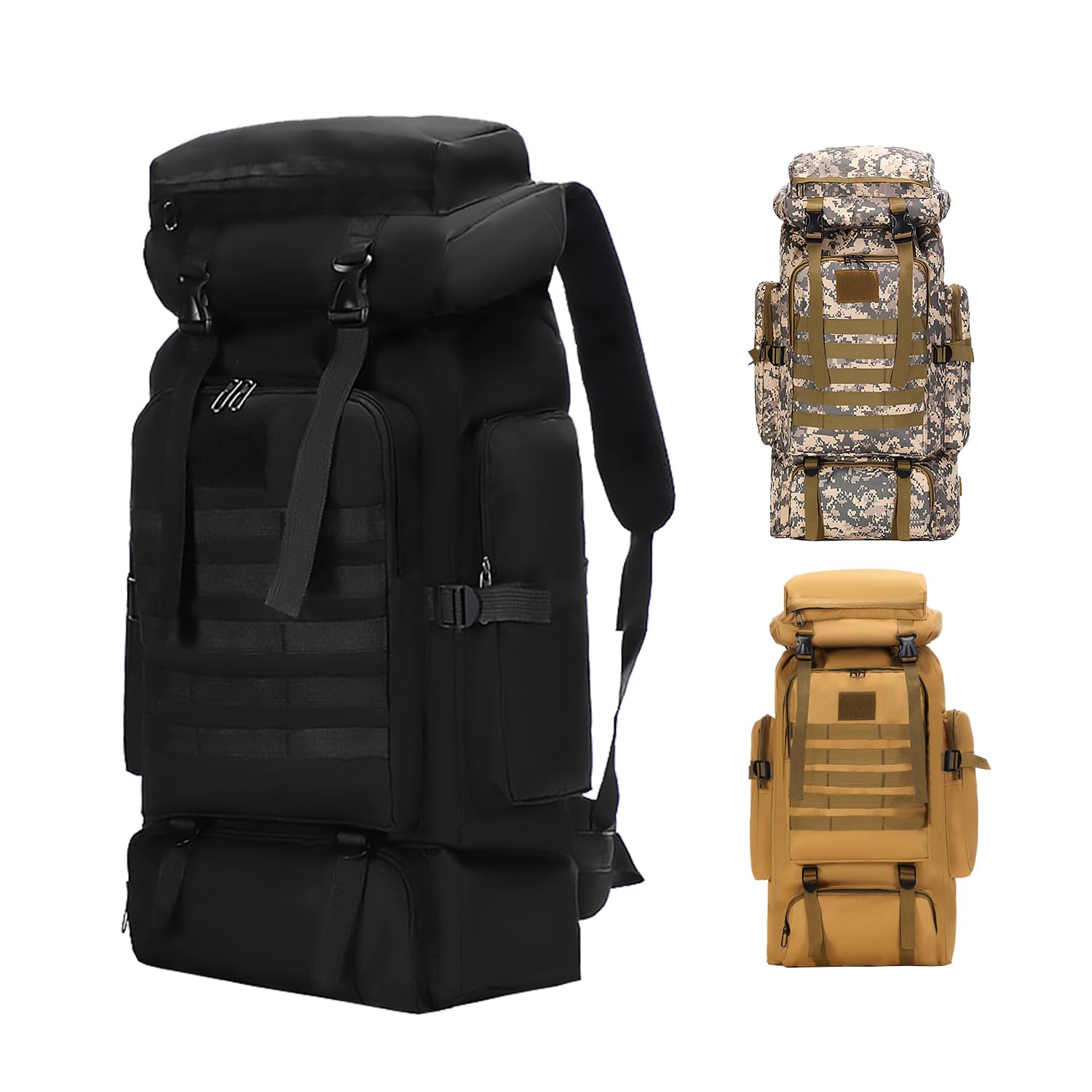 [VENDAGO] Hiking Backpack, Large Capacity Backpack, Outdoor Hiking Backpack, Mountaineering Backpack, Large Capacity, Emergency Use, Waterproof,