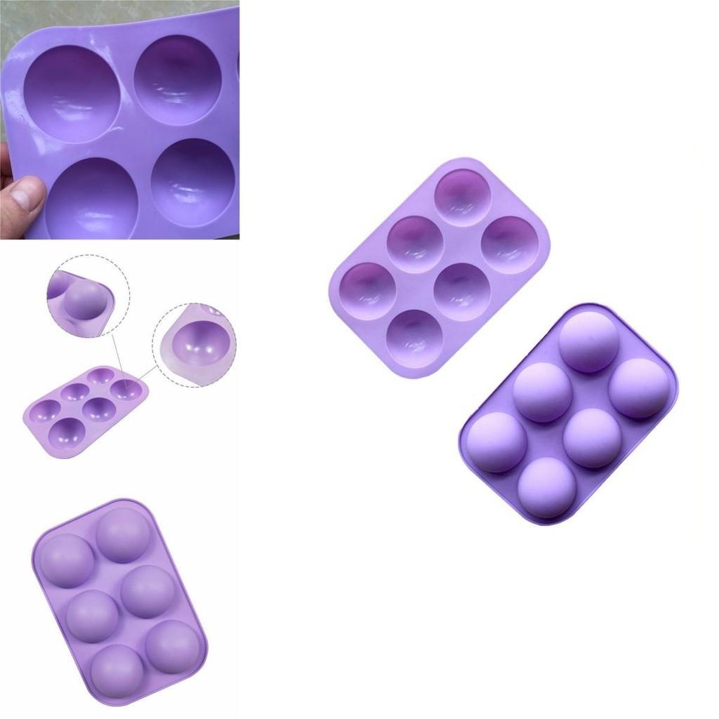 Versatile 3d 6-holes Half Ball Silicone Mold For Perfectly Shaped Chocolate And Cake Treats