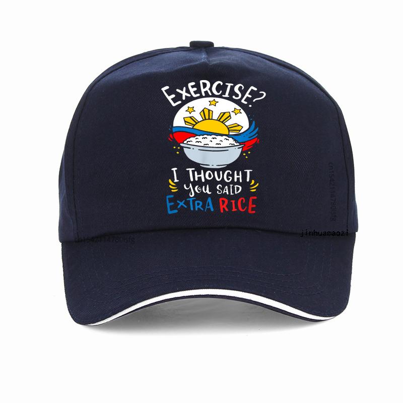 

Philippines Rice Funny Saying Hiphop hat Summer Style Baseball Cap Unisex Adjustable Snapback Hats gorras Adjustable
