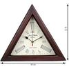 Orologio da parete a forma di triangolo, fatto a mano, da 12 pollici, in legno, stile antico, decorazione per casa e ufficio, articolo da regalo