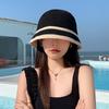 Hat Women's New Spring and Summer Thin Breathable Plain Bucket Hat Outdoor Seaside Face Covering Sunscreen Basin Hat Tide