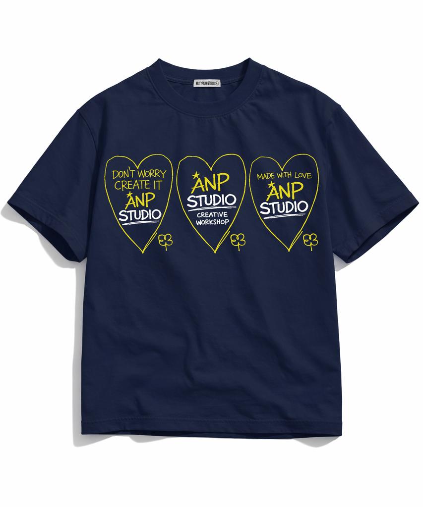 NP STUDIO Made With Love Oversized Short Sleeve T-Shirt [ 4 Colors ]