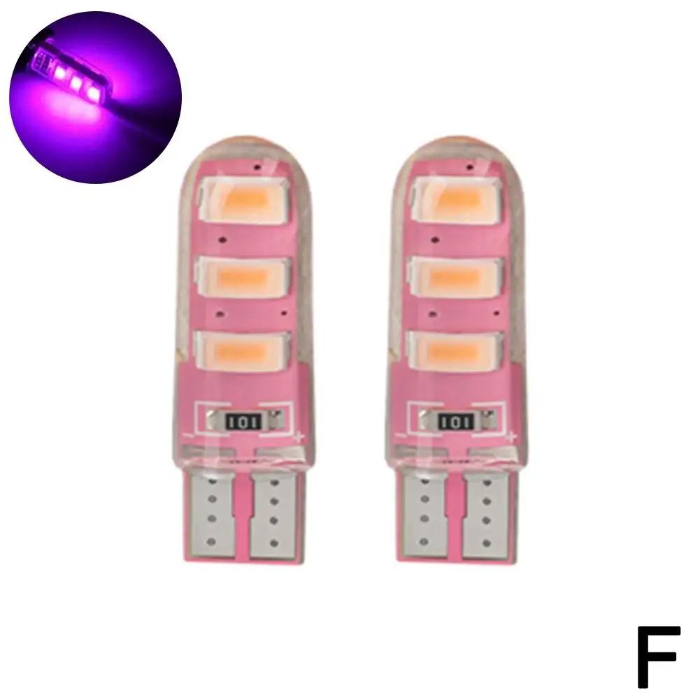 2pcs T10 Silicone Case LED Car Dome Light - 6 SMD 5630 100X 12V Charging 194 USB Chips, W5W Brightness Port Base, with D3U0