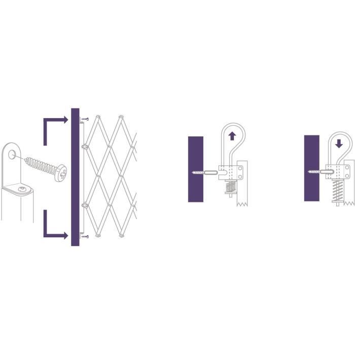 Barrière - nordlinger pro - 72000 - stopfix - extensible - bois - 60-110 cm - pour chien