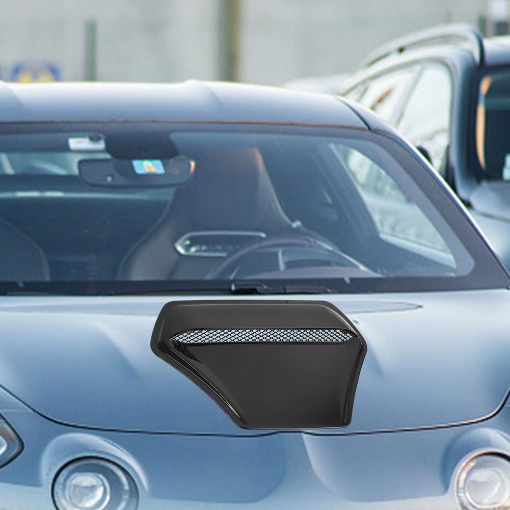 Automotive Hood Scoop Decorative Bonnet Vents Cover For Auto Adhesive Bright Black Decorative Hood Cover Fit For Car Decor