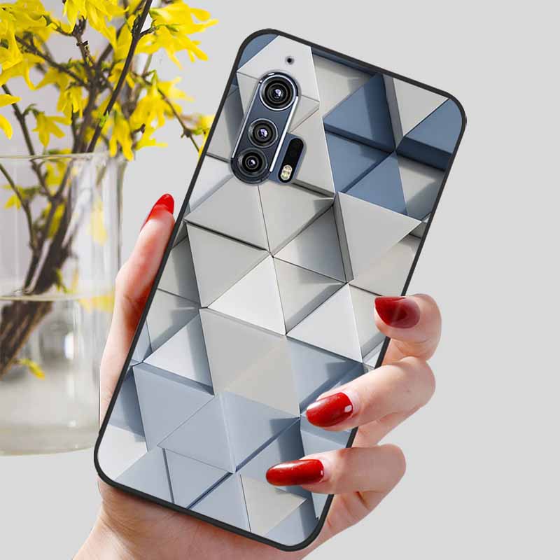 For Moto Edge Plus 2020 Case 6.7'' Flowers Soft TPU Beautiful Phone Cases for Motorola Edge+ 2020 Protect Silicon Bumper Cover