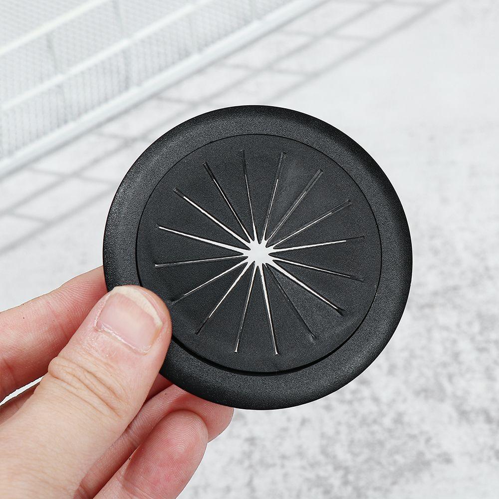 60mm ABS Plastic Computer Table Wire Hole Cover Office Desk Grommet Cable Clamp Black Dust Plug Wire Tidy Storage Organizer