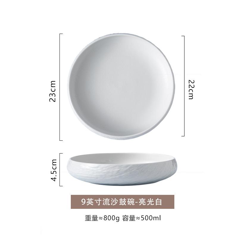 

High-Value Boiled Fish Bowl Home Large Soup Bowl Hotel Creative Artistic Conception Dish Plate Underglaze Color Ceramic Disc Plate Plating