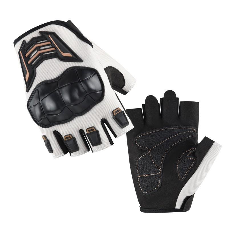 Mens Half-Finger Motorcycle Gloves Riding Outdoor Cycling Anti-Slip Breathable Durable Sport