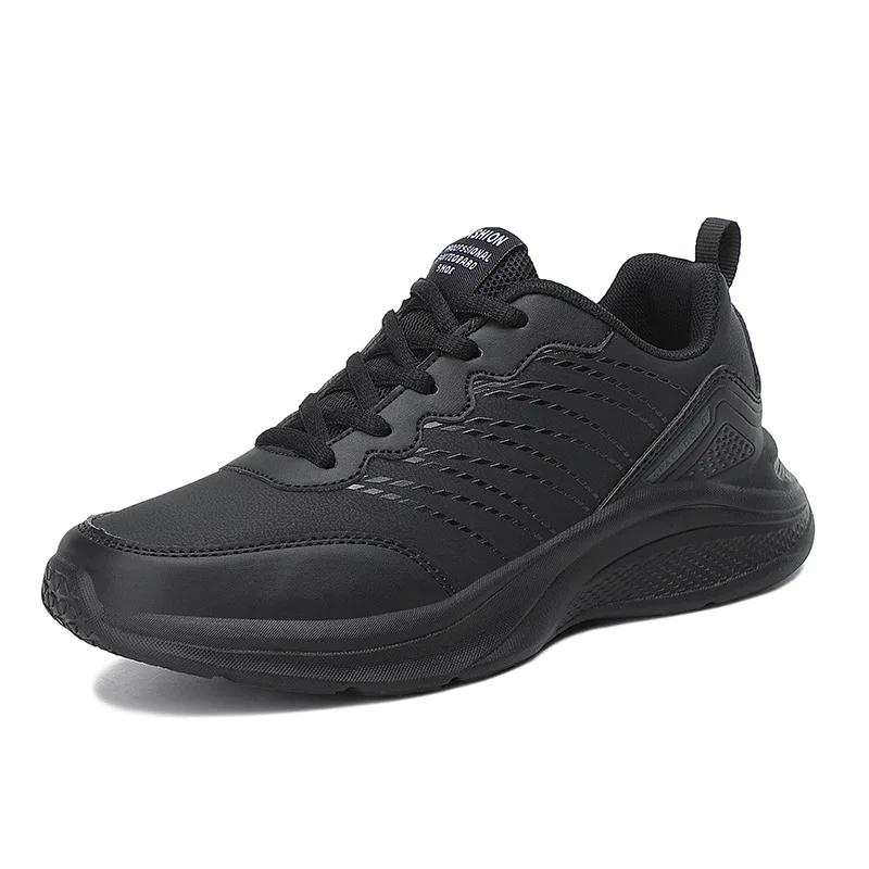 Athletic Shoe for Women Shoes Sneakers Black Running Shoes Pu Leather Sports Chunky Sneakers Trainers Sports Shoes Woman