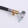 Inflator Hose Replacement Set, Tire Hose Adapter with Braided Line, Clip-On Chuck and 3 Brass Adapters for Refill