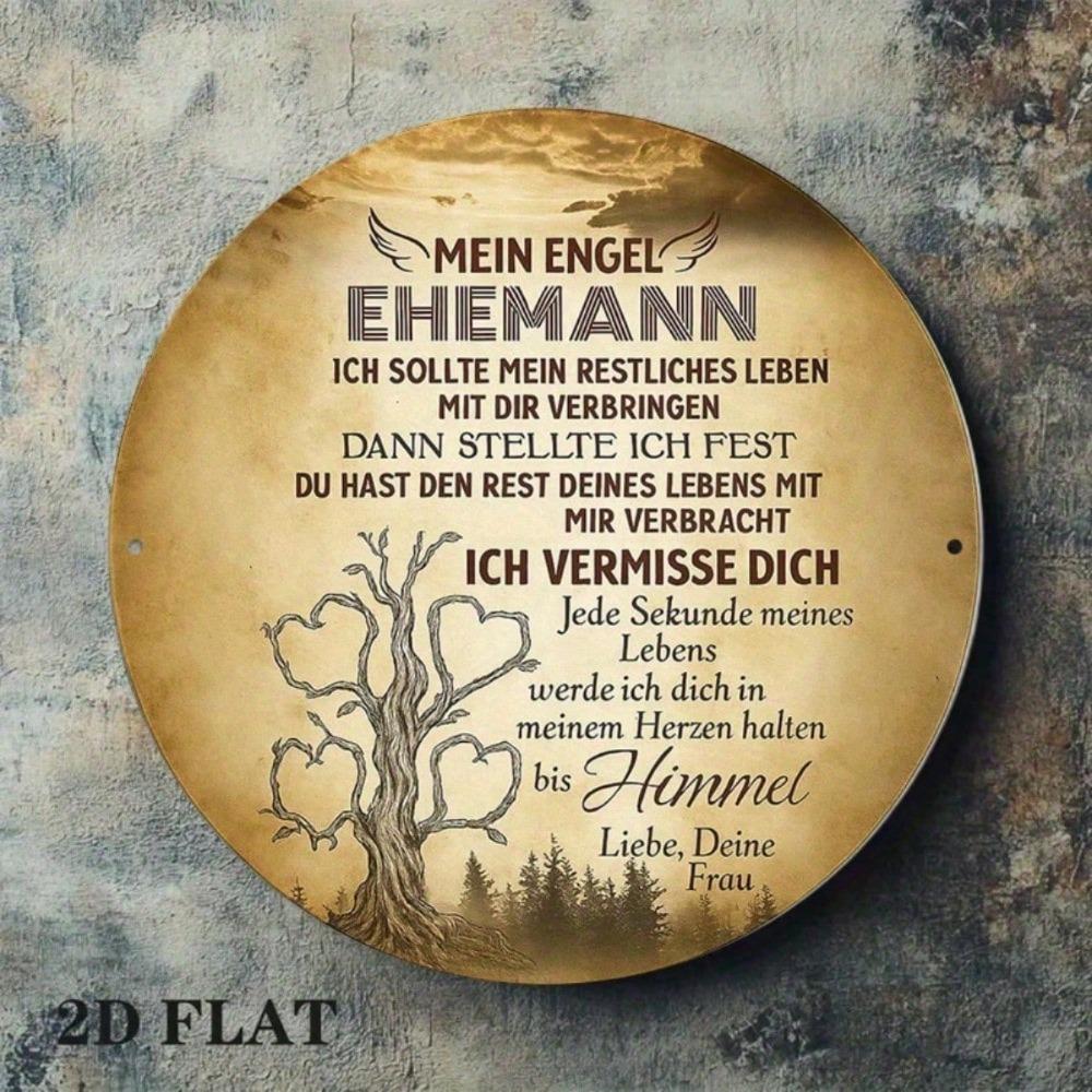 Vintage French Metal Wall Art Sign Love Memory Poster for Living Room Decor