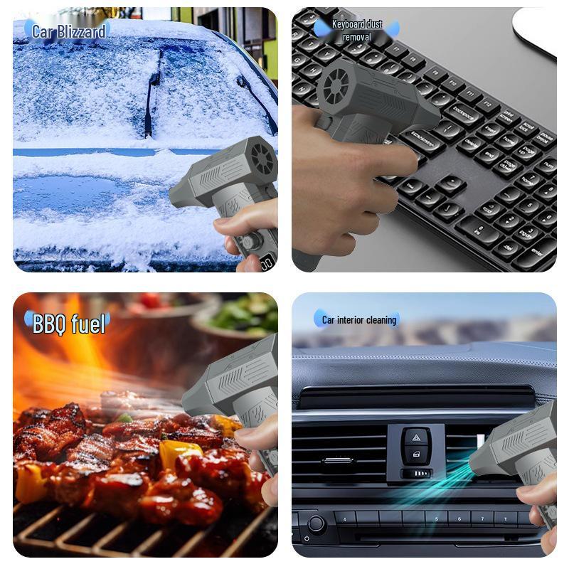 Multi-Purpose Turbo Fan Duster with Quick Charge, Lighting - Ideal for Outdoor Travel