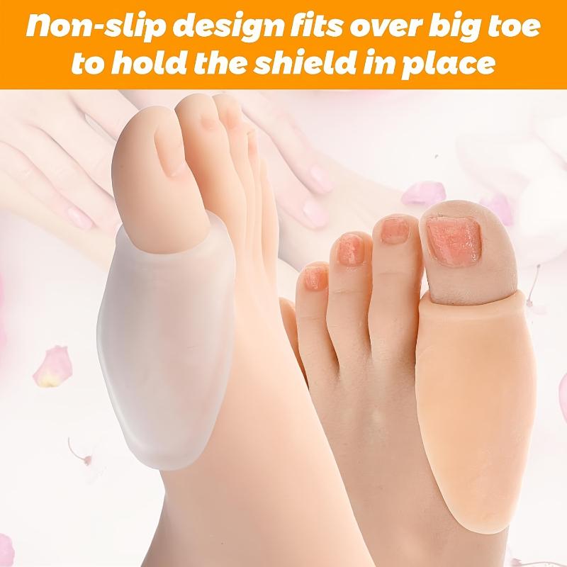 2pcs Gel Toe Protection Pads Soft Durable Anti-Slip Toe Protection Pads Toe Friction Cushion Pads Home Accessories