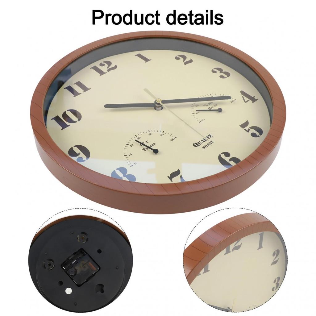 Analog Timekeeping Outdoor Clock Patio Clock Battery Operated