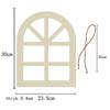 Decor House Wall Hanging Wood Craft Window Shaped Pendant Alphabet Wall Hanger Wood Hanger Pendant