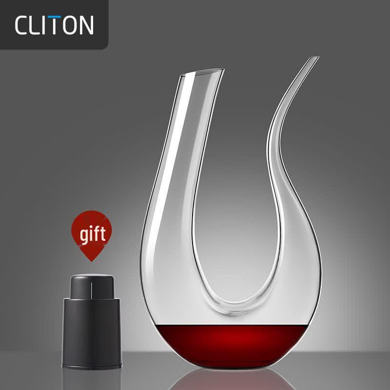 CLITON U-shaped Crystal Wine Decanter