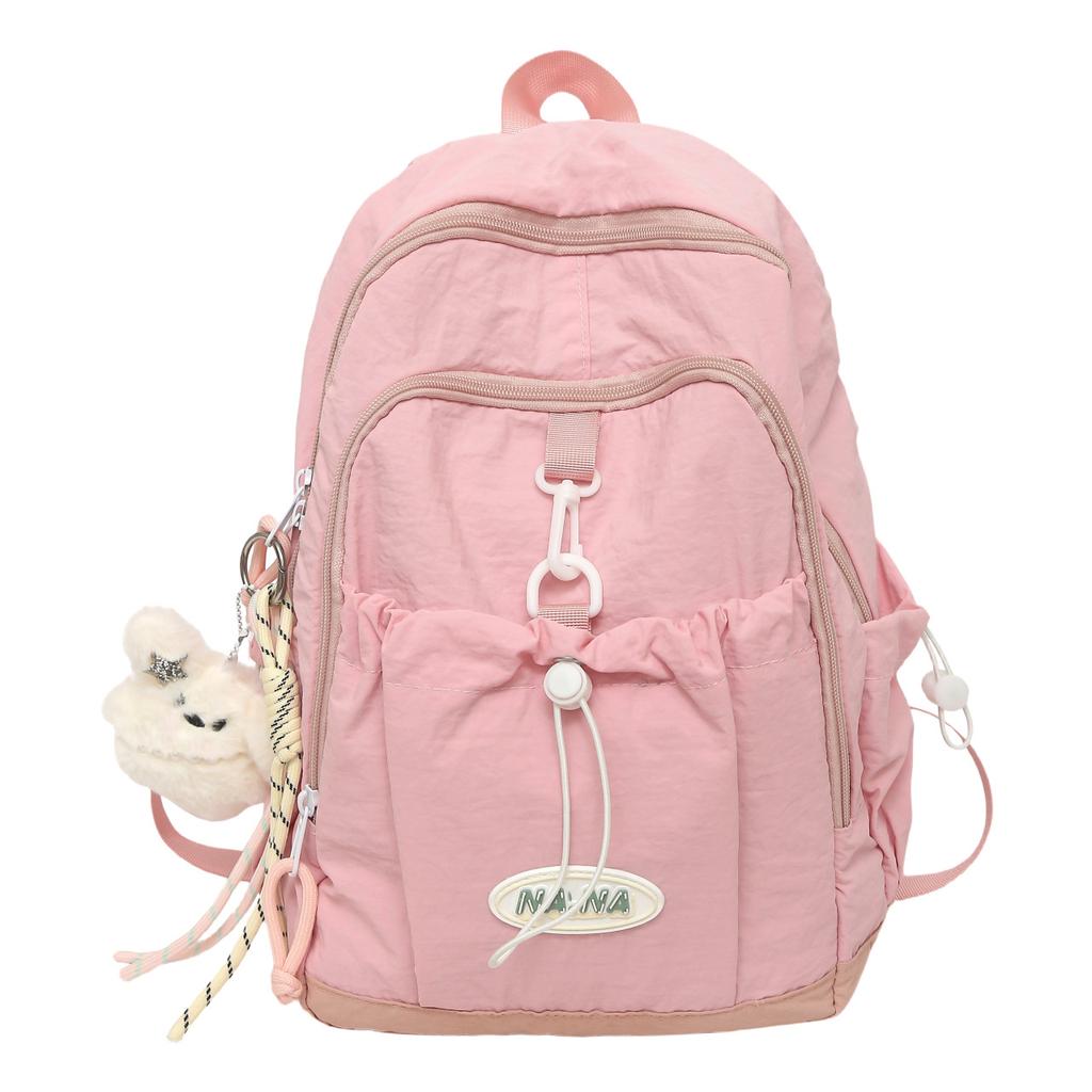 Schoolbag new high-value fresh and sweet candy-colored dopamine backpack junior high school students lightweight large-capacity backpack