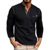 2024 Herren Frühling Sommer Langarm Einfarbig Taschen Poloshirts Buchstaben Streifen Stickerei Raglanärmel Oberteile T-Shirts Pullover T-Shirts