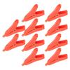 10Pcs Crocodile Clip Positive Negative Test Gold Plated Brass Connector 25mm Opening J.60043