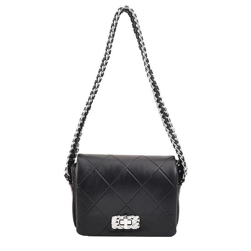 Mini Shoulder Bag 2023 New Small Square Bag With Chain Strap Summer Quilted Texture Urban Style Bag