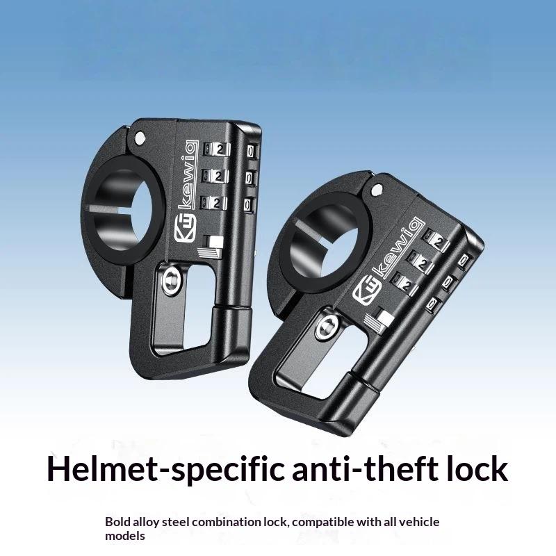 Motorcycle Helmet Combination Lock Anti Theft Multifunctional Handlebar Mount Safety Lock With Cable For Motorbike Travel Use