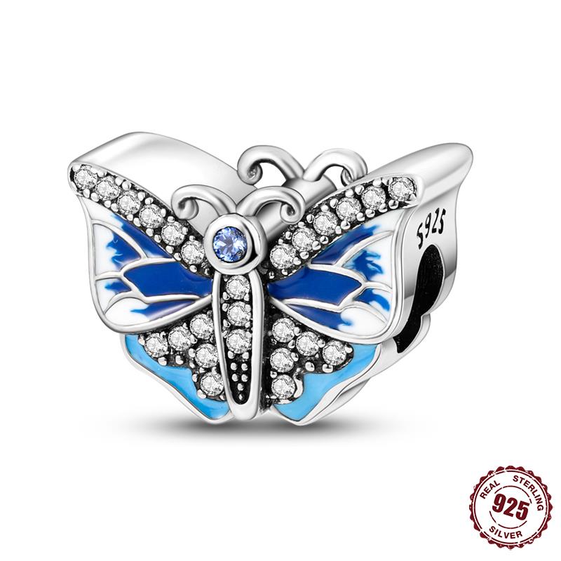 Breloque Thème Papillon Breloques Cuivre 24 Designs Pendentifs Papillon Compatible Avec Authentiques Bracelets Fins Bijoux Femme Cadeaux