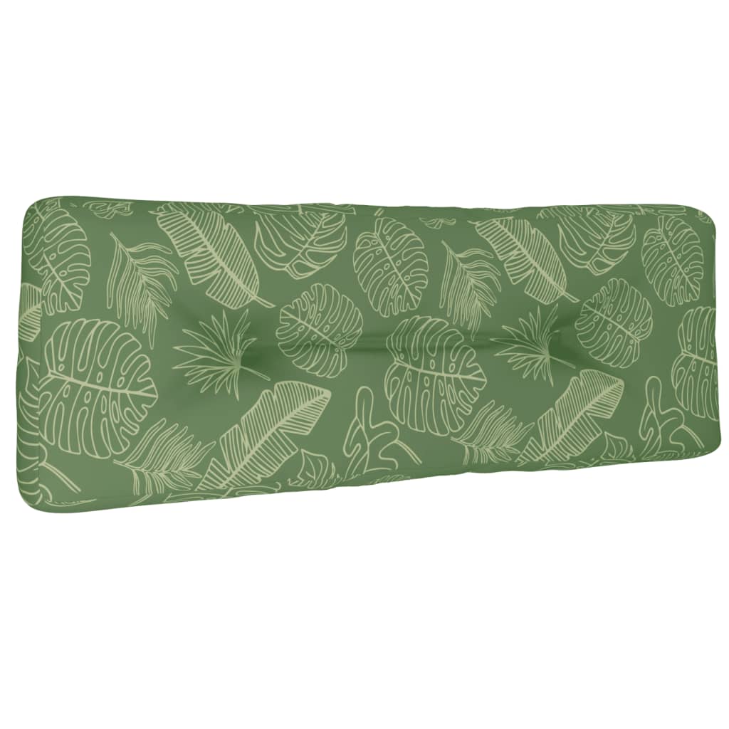 Pallet Cushion with Leaf Pattern 120 X 40 X 12 Cm Fabric
