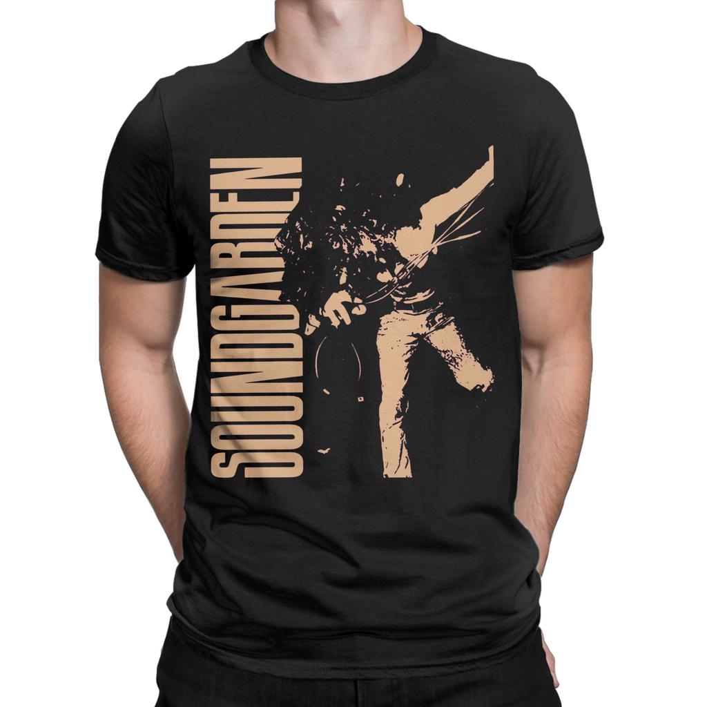 Mens Womens Soundgarden American Heavy Metal Bands  Shirt Pure Cotton Graphic Printing T-Shirt  Top Clothing