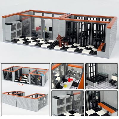 Secția de Poliție din Orașul Închisoare Sală de Interogatoriu Set Mini Figurine de Acțiune Accesorii Piese de Construcție MOC Blocuri Cărămizi Jucărie pentru Copii