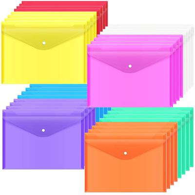 10 Stück A4 Transparente Druckknopf-Stil Dokumentenaufbewahrungstasche Tägliche Büro-Sortiermappe Ordner Große Kapazität Aktenmappen