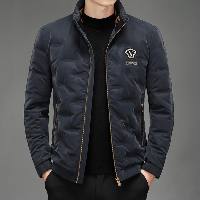 

Зимняя короткая куртка-пуховик мужская модная яркая куртка-пуховик повседневная куртка-пуховик XXXXL