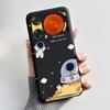 Custodia per Telefono Per ZTE Nubia Music 2 Custodia Z2460 Z2353 Estetica Gatto Carino Astronauta Nera Morbida TPU Silicone Copertura Protettiva Integrale
