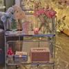 Storage Rolling Cart 2 Tier Glass Utility Organization Mobile Shelving for Bedroom Living Room