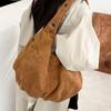 Suede Bag Women's Large Capacity 2025 New Autumn and Winter Retro Shoulder Armpit Bag Commuter Tote Dumpling Bag