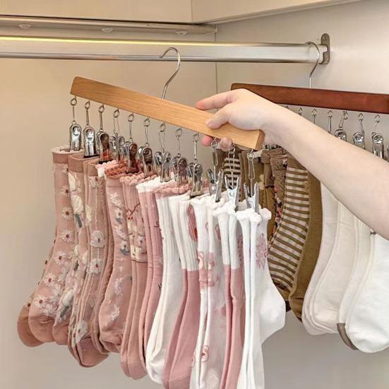 Schrank Hosenbügel mit 12 Klemmen Platzsparend Schrank Organizer Spurloser Metall-Klipsbügel für Yogahosen Leggings Jeans Röcke