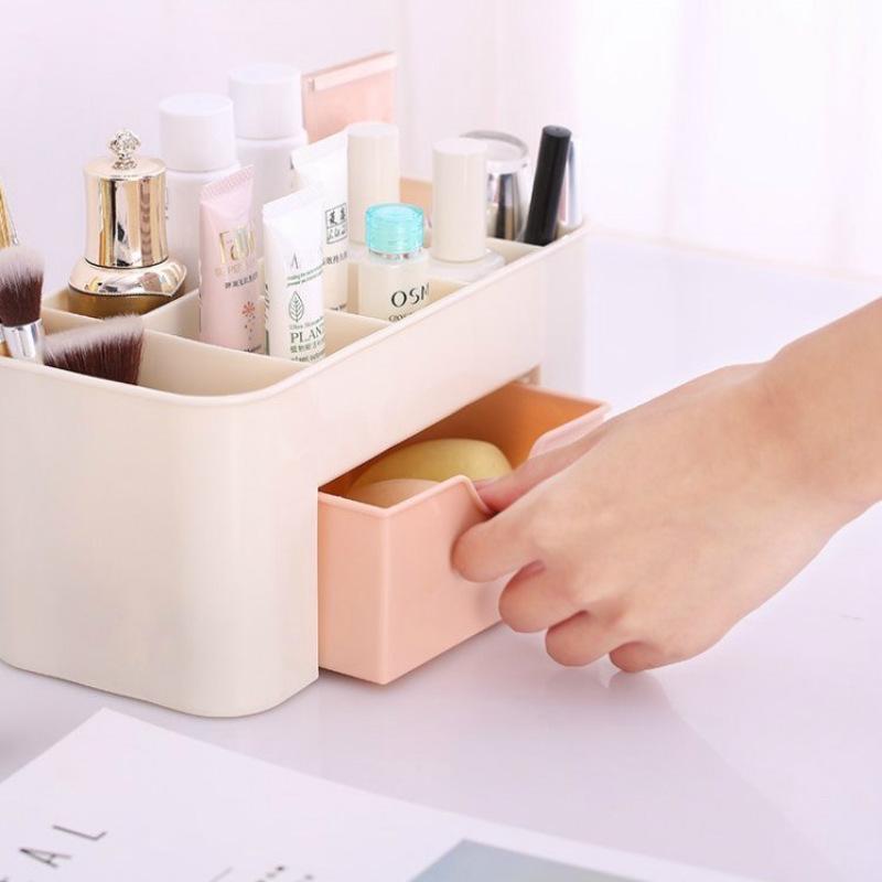 Drawer Cosmetics Storage Box, Multi-functional Makeup Brush Organization Box, Desktop Skin Care Products Compartmentalized Grooming Box