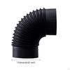 90 Degree Black Stove Pipe Connector for Chimney Use Stainless Steel Flue Adapter