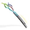 Manico Meideng da 6,5 pollici, Forbici Curvate con Denti a Lisca di Pesce Colorati, Forbici Curve, Forbici per Toelettatura Animali, Forbici Sottili, Denti Curvi