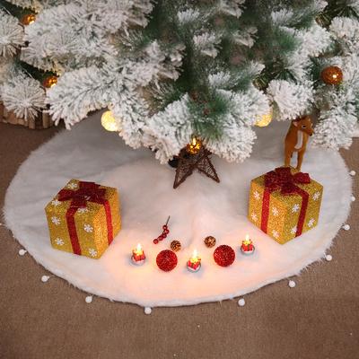 Neueste 201 Weihnachtsbaum Rock Reines Weiß Lange Haare Weihnachtsschmuck Weihnachtsbaumschmuck