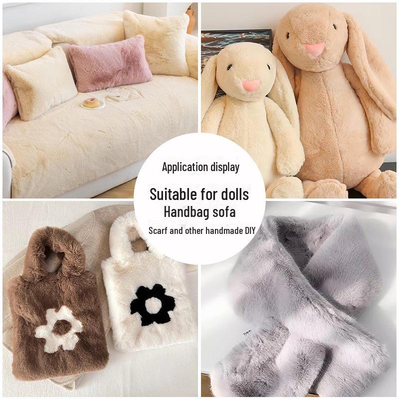 Thick Imitation Rabbit Fur Plush Fabric for Photography, Dolls, and Decorations