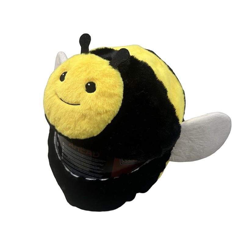 Flauschige Vollgesichts-Motorradhelm-Abdeckung Cartoon-Tier-Haube Zubehör Fahrer Winter Warm