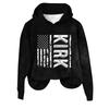 Women's Hooded Long Sleeve Printed Flannel Top Hooded Sweatshirt
