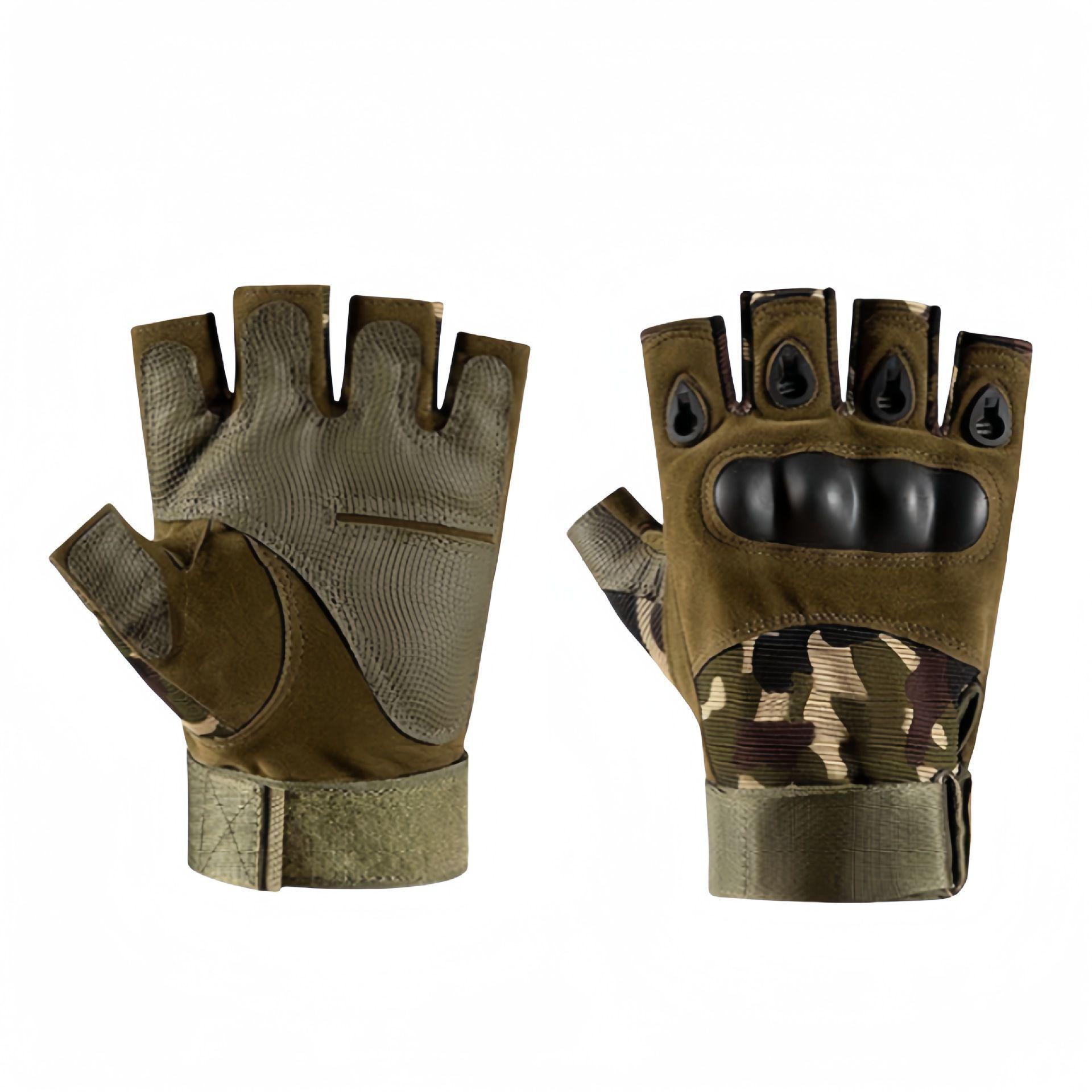 

Men s Tactical Half-Finger Gloves: Non-Slip, Wear-Resistant for Outdoor Sports, Cycling, and Mountaineering. Large
