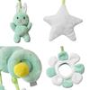Crib Rattle Plush Bed Surrounding Hanging for Doll Early Education Soft Toy with Teething for Stroller Car for Seat Deco