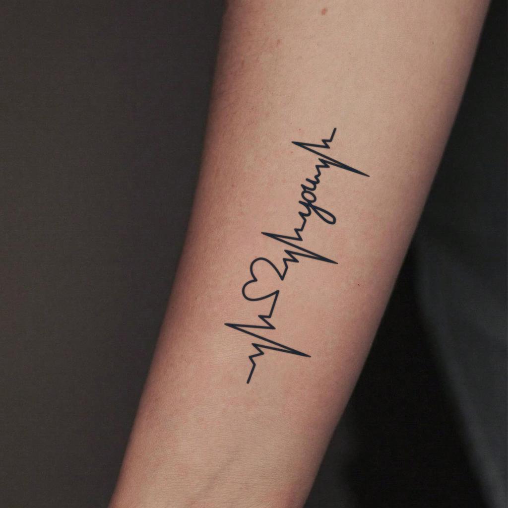Simple And Advanced Sense, Personalized Love, Heartbeat English Short Sentences, Tattoo Stickers